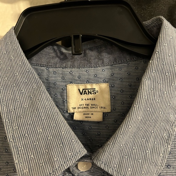 Vans XL Blue Button Up Short Sleeve - Picture 2 of 4